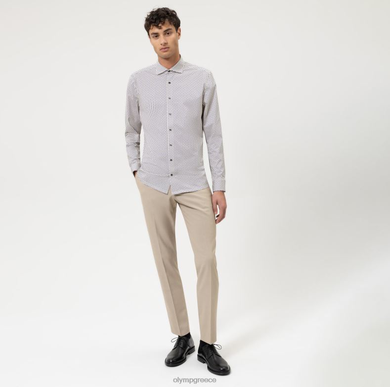 OLYMP Επίπεδο πέμπτο 24/έβδομη εφαρμογή, επαγγελματικό πουκάμισο, κεντ, φυσικό H240R773 είδη ένδυσης