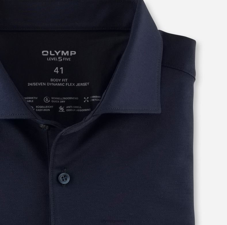 OLYMP Επίπεδο πέμπτο 24/έβδομη εφαρμογή, επαγγελματικό πουκάμισο, κεντ, θαλάσσιο H240R800 είδη ένδυσης