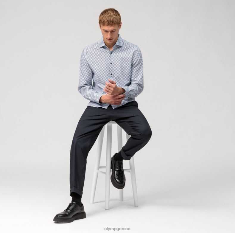 OLYMP Επίπεδο πέμπτο 24/έβδομη εφαρμογή, επαγγελματικό πουκάμισο, μακρύ μανίκι πολύ μακρύ, κεντ, μπλέ H240R877 είδη ένδυσης