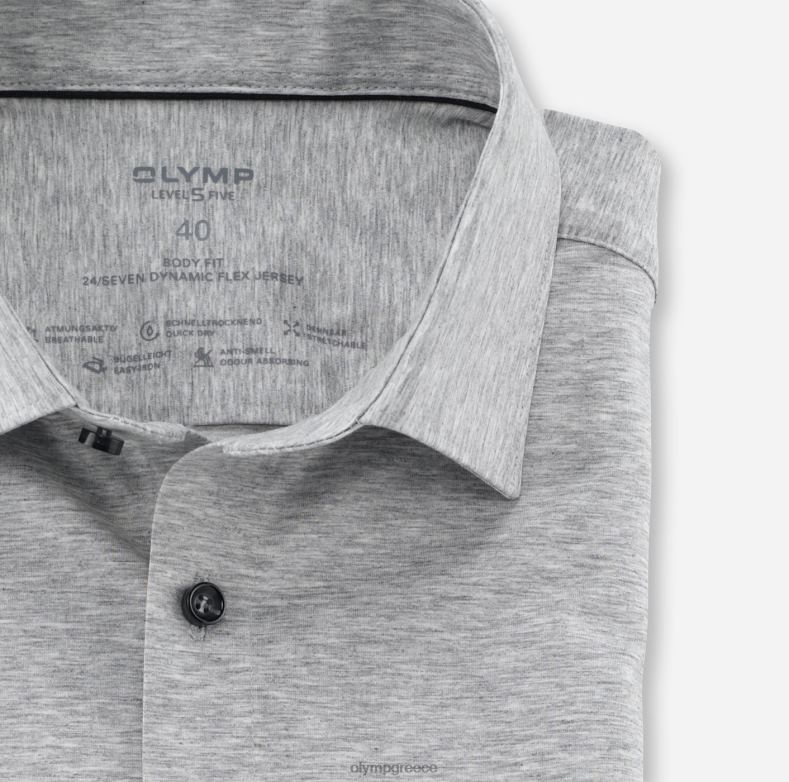 OLYMP Επίπεδο πέμπτο 24/έβδομη εφαρμογή, επαγγελματικό πουκάμισο, New York Kent, ασημί γκρι H240R413 είδη ένδυσης