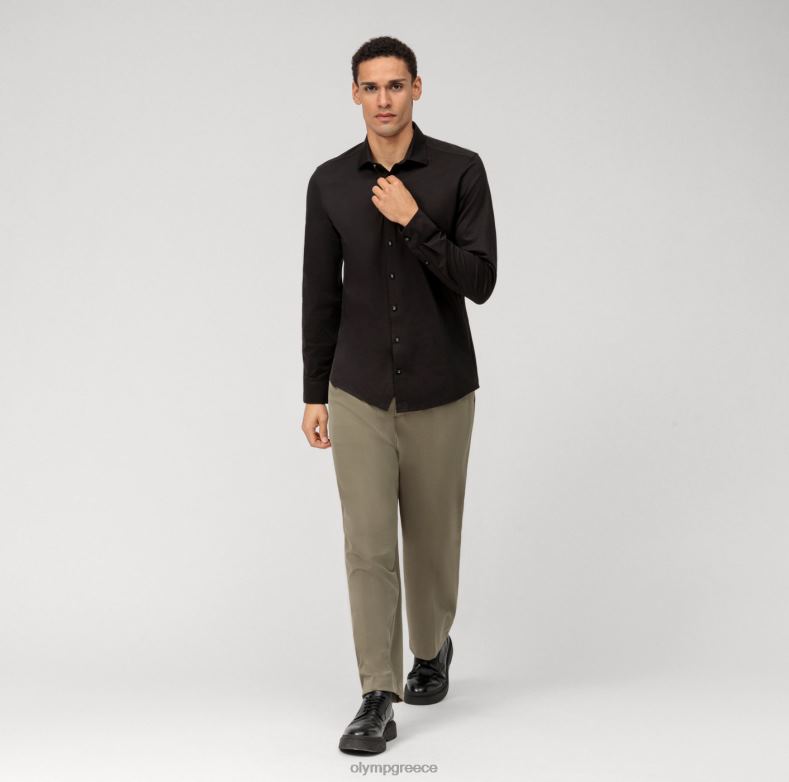 OLYMP Επίπεδο πέμπτο 24/έβδομη εφαρμογή, επαγγελματικό πουκάμισο, New york Kent, μαύρο H240R389 είδη ένδυσης