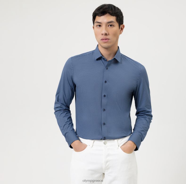 OLYMP Επίπεδο πέντε 24/έβδομη εφαρμογή, επαγγελματικό πουκάμισο, μοντέρνο kent, μπλέ H240R367 είδη ένδυσης