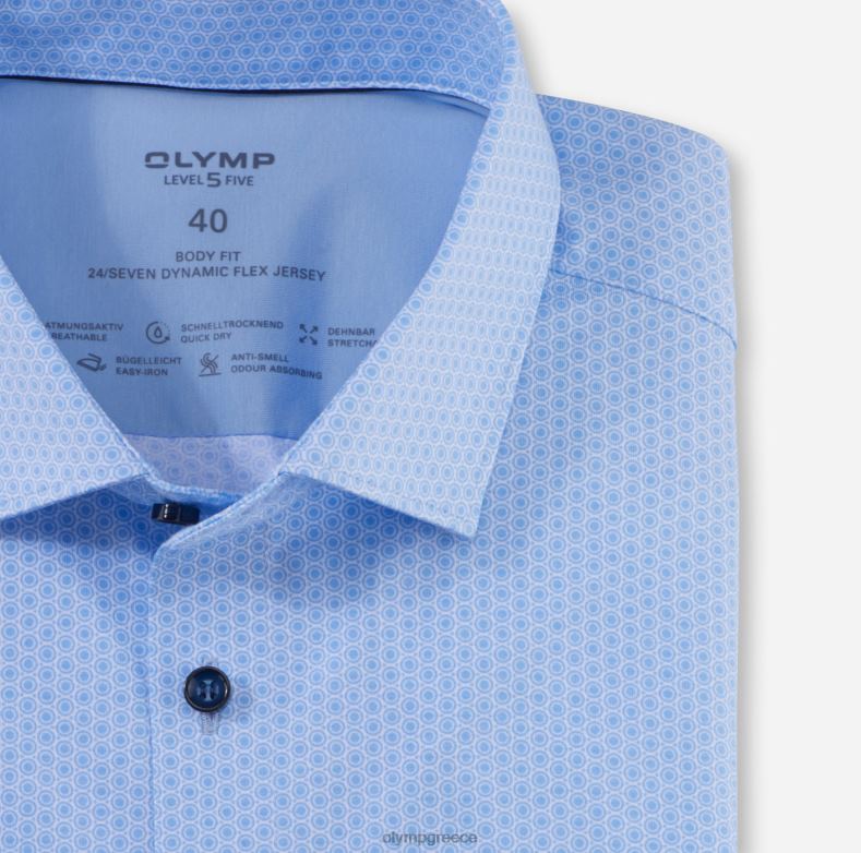 OLYMP Επίπεδο πέντε 24/έβδομη εφαρμογή, επαγγελματικό πουκάμισο, μοντέρνο kent, μπλέ H240R455 είδη ένδυσης