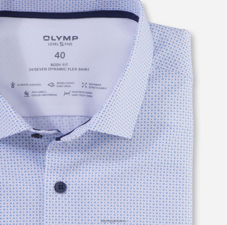 OLYMP Επίπεδο πέντε 24/έβδομη εφαρμογή, επαγγελματικό πουκάμισο, μοντέρνο kent, μπλέ H240R464 είδη ένδυσης