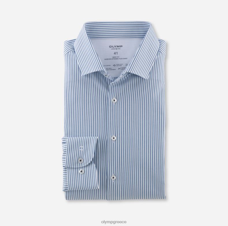 OLYMP Επίπεδο πέντε 24/έβδομη εφαρμογή, επαγγελματικό πουκάμισο, μοντέρνο kent, μπλέ H240R548 είδη ένδυσης