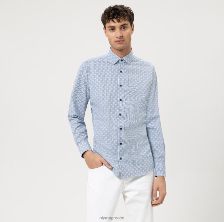 OLYMP Επίπεδο πέντε 24/έβδομη εφαρμογή, επαγγελματικό πουκάμισο, μοντέρνο kent, μπλέ H240R633 είδη ένδυσης