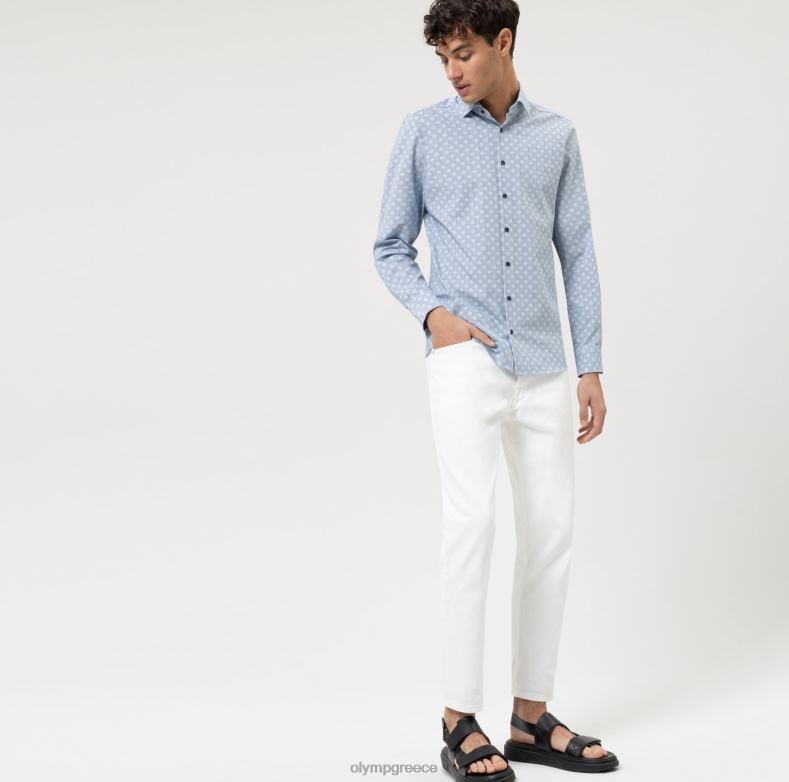 OLYMP Επίπεδο πέντε 24/έβδομη εφαρμογή, επαγγελματικό πουκάμισο, μοντέρνο kent, μπλέ H240R633 είδη ένδυσης