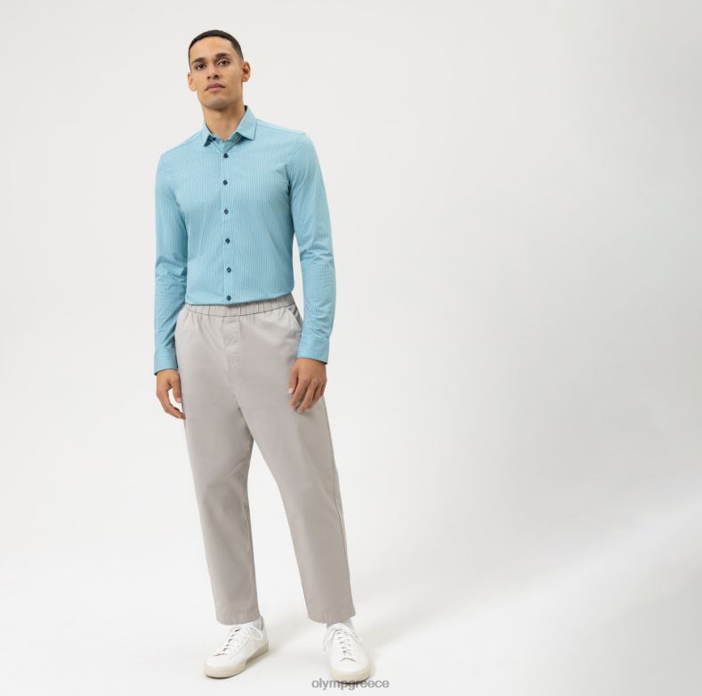 OLYMP Επίπεδο πέμπτο 24/έβδομη εφαρμογή, επαγγελματικό πουκάμισο, μακρύ μανίκι πολύ μακρύ, μοντέρνο kent, σμαραγδί H240R887 είδη ένδυσης