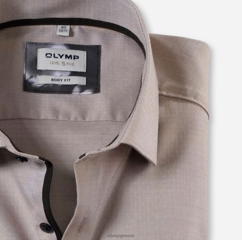 OLYMP Εφαρμογή σώματος πέντε επιπέδου, επαγγελματικό πουκάμισο, μοντέρνο κεντ, φυσικό H240R353 είδη ένδυσης