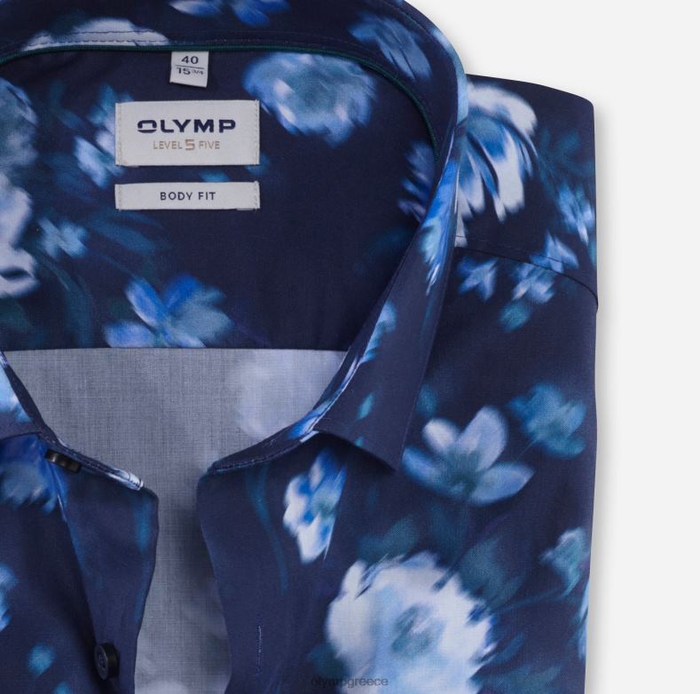 OLYMP Επίπεδο πέντε εφαρμογή σώματος, επαγγελματικό πουκάμισο, μοντέρνο κεντ, μπλε καπνού H240R366 είδη ένδυσης