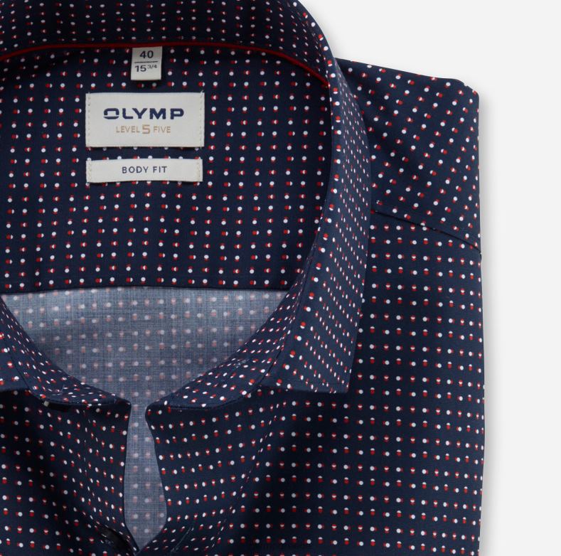 OLYMP Επίπεδο πέντε, επαγγελματικό πουκάμισο, μοντέρνο κεντ, κόκκινο H240R509 είδη ένδυσης