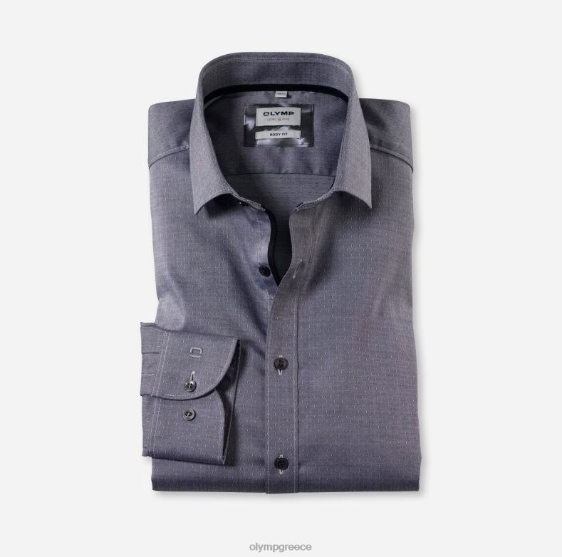 OLYMP Εφαρμογή σώματος πέντε επιπέδου, επαγγελματικό πουκάμισο, μοντέρνο κεντ, μαύρο H240R680 είδη ένδυσης
