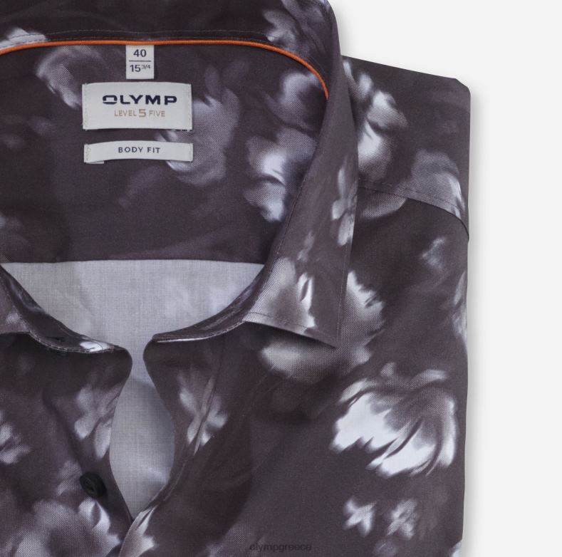 OLYMP Εφαρμογή σώματος πέντε επιπέδου, επαγγελματικό πουκάμισο, μοντέρνο κεντ, μαύρο H240R703 είδη ένδυσης