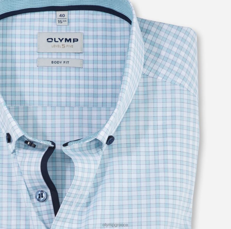 OLYMP Επίπεδο πέντε, επαγγελματικό πουκάμισο, με κουμπιά, σμαράγδι H240R735 είδη ένδυσης