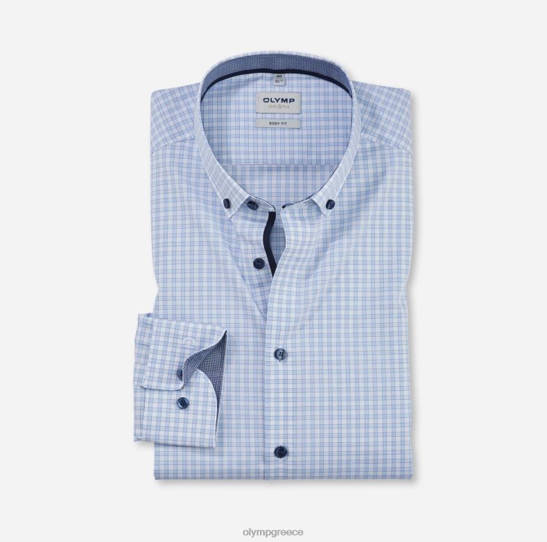 OLYMP Επίπεδο πέντε εφαρμογή σώματος, επαγγελματικό πουκάμισο, με κουμπιά, μπλε H240R760 είδη ένδυσης