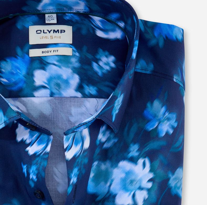 OLYMP Επίπεδο πέντε εφαρμογή σώματος, επαγγελματικό πουκάμισο, μοντέρνο κεντ, μπλε καπνού H240R767 είδη ένδυσης