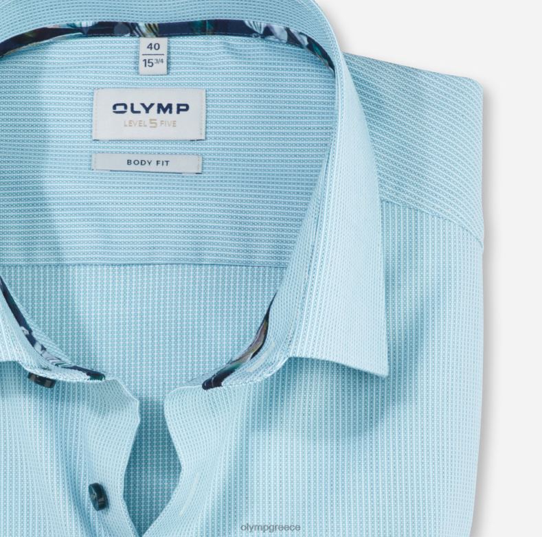 OLYMP Επίπεδο πέντε εφαρμογή σώματος, επαγγελματικό πουκάμισο, Νέα Υόρκη Κεντ, σμαράγδι H240R784 είδη ένδυσης