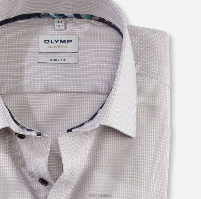 OLYMP Επίπεδο πέντε εφαρμογή σώματος, επαγγελματικό πουκάμισο, New York Kent, γκρι H240R373 είδη ένδυσης