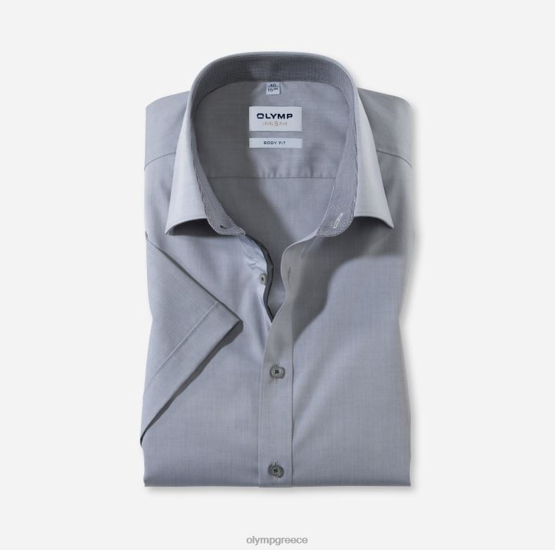 OLYMP Επίπεδο πέντε εφαρμογή σώματος, επαγγελματικό πουκάμισο, New York Kent, μεσαίο γκρι H240R472 είδη ένδυσης