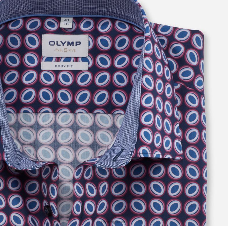 OLYMP Επίπεδο πέντε εφαρμογή σώματος, επαγγελματικό πουκάμισο, New York Kent, τριαντάφυλλο H240R732 είδη ένδυσης