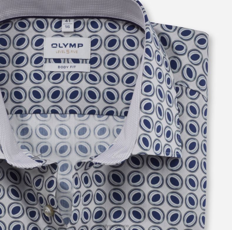 OLYMP Επίπεδο πέντε εφαρμογή σώματος, επαγγελματικό πουκάμισο, New York Kent, γκρι H240R741 είδη ένδυσης