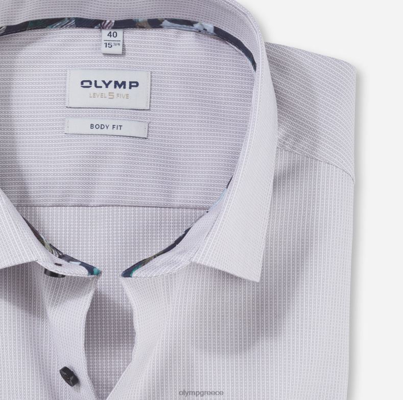 OLYMP Επίπεδο πέντε εφαρμογή σώματος, επαγγελματικό πουκάμισο, New York Kent, γκρι H240R785 είδη ένδυσης