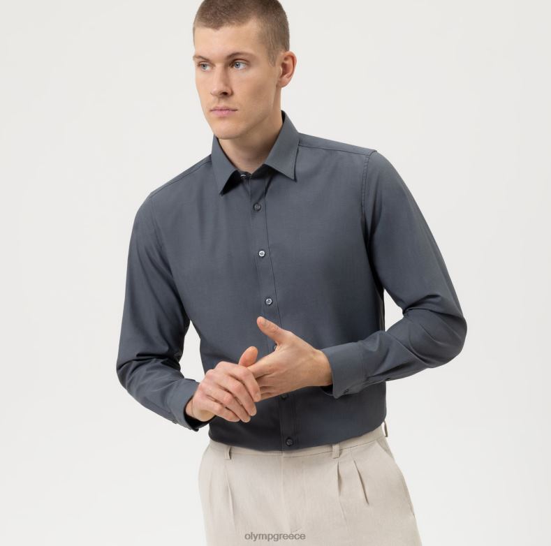 OLYMP Επίπεδο πέντε εφαρμογή σώματος, επαγγελματικό πουκάμισο, New York Kent, ανθρακί H240R847 είδη ένδυσης