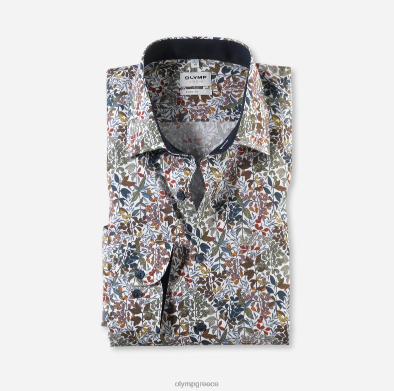 OLYMP Επίπεδο πέντε εφαρμογή σώματος, επαγγελματικό πουκάμισο, New york Kent, λευκό H240R771 είδη ένδυσης