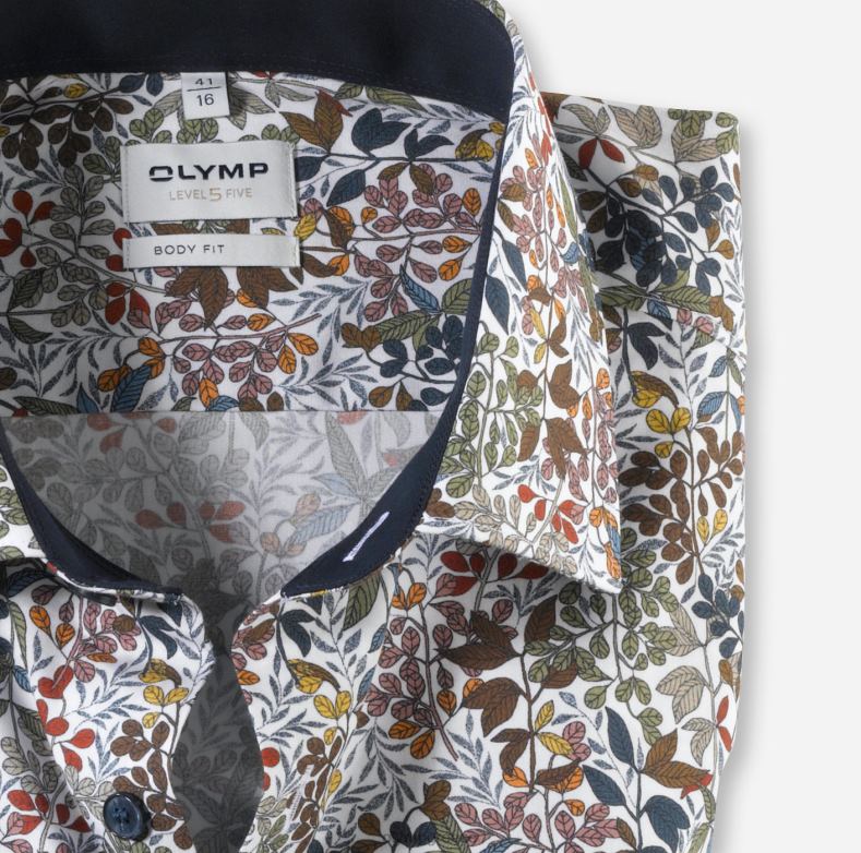 OLYMP Επίπεδο πέντε εφαρμογή σώματος, επαγγελματικό πουκάμισο, New york Kent, λευκό H240R771 είδη ένδυσης