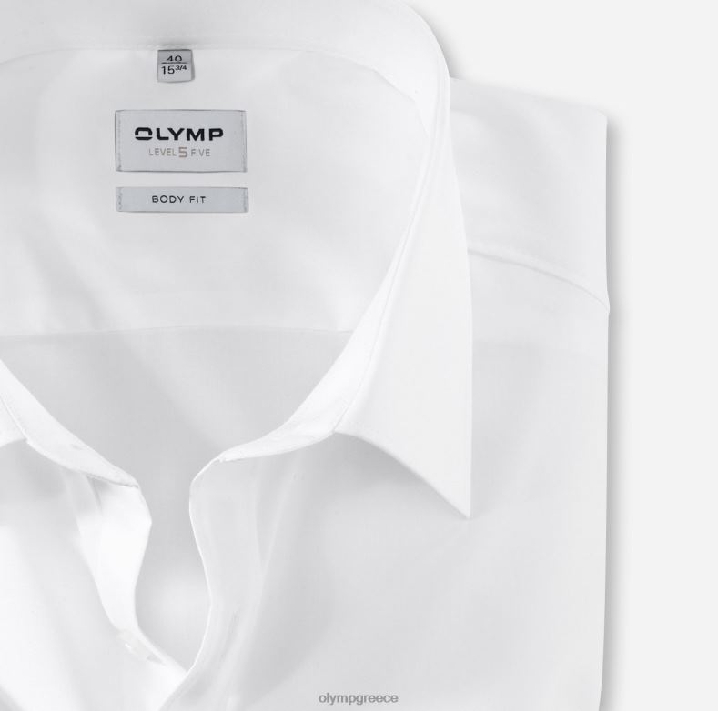OLYMP Επίπεδο πέντε εφαρμογή σώματος, επαγγελματικό πουκάμισο, New york Kent, λευκό H240R835 είδη ένδυσης