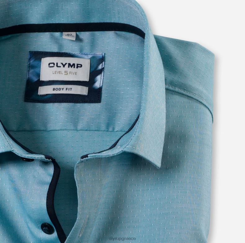 OLYMP Επίπεδο πέντε εφαρμογή σώματος, επαγγελματικό πουκάμισο, μοντέρνο kent, σμαράγδι H240R711 είδη ένδυσης