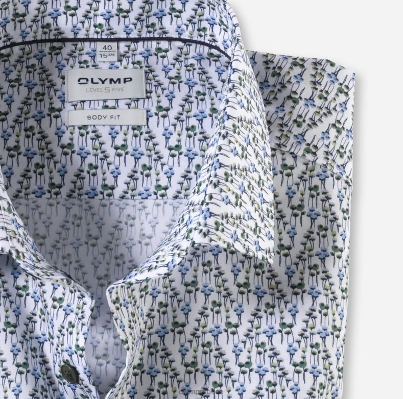 OLYMP Επίπεδο πέντε εφαρμογή σώματος, επαγγελματικό πουκάμισο, μοντέρνο kent, λάιμ H240R764 είδη ένδυσης