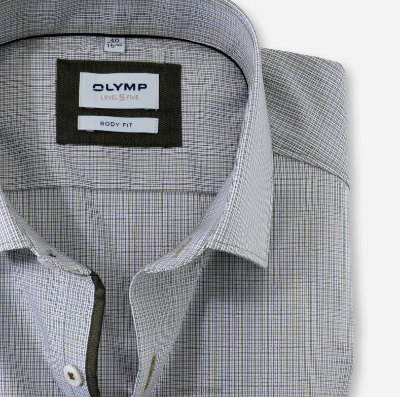 OLYMP Εφαρμογή σώματος πέντε επιπέδου, επαγγελματικό πουκάμισο, μοντέρνο kent, πράσινο λάιμ H240R824 είδη ένδυσης