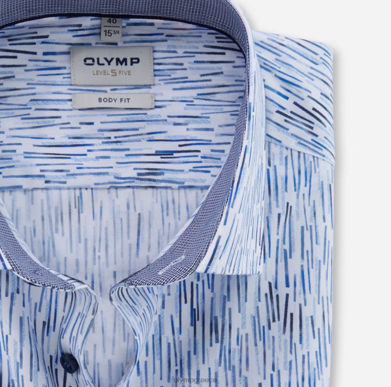 OLYMP Επίπεδο πέντε εφαρμογή σώματος, επαγγελματικό πουκάμισο, μοντέρνο kent, bleu H240R612 είδη ένδυσης