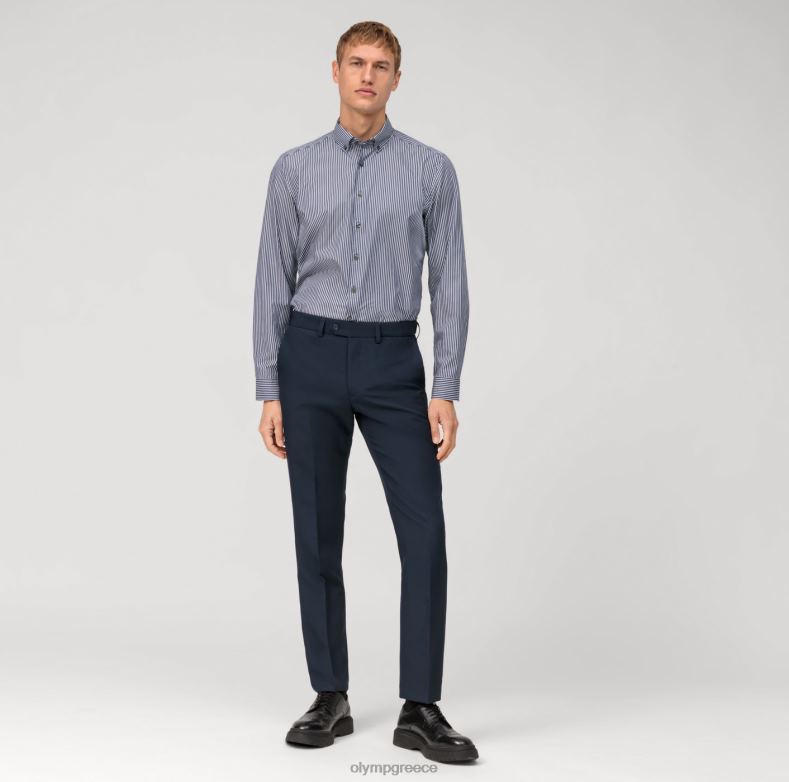 OLYMP Επίπεδο πέντε ένδυμα πλυμένο σώμα, επαγγελματικό πουκάμισο, με κουμπιά, marine H240R493 είδη ένδυσης