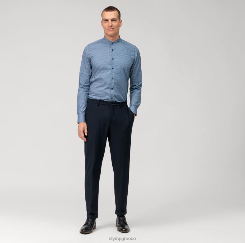 OLYMP Εφαρμογή σώματος πέντε επιπέδου, επαγγελματικό πουκάμισο, όρθιος γιακάς, marine H240R525 είδη ένδυσης