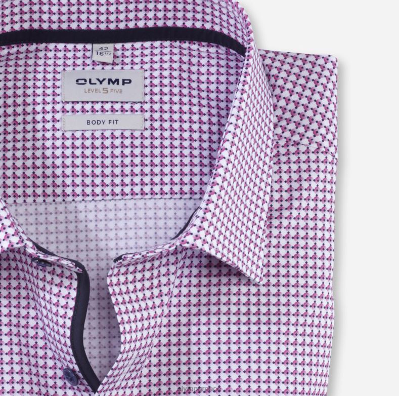 OLYMP Εφαρμογή σώματος πέντε επιπέδου, επαγγελματικό πουκάμισο, new york kent, φούξια H240R399 είδη ένδυσης