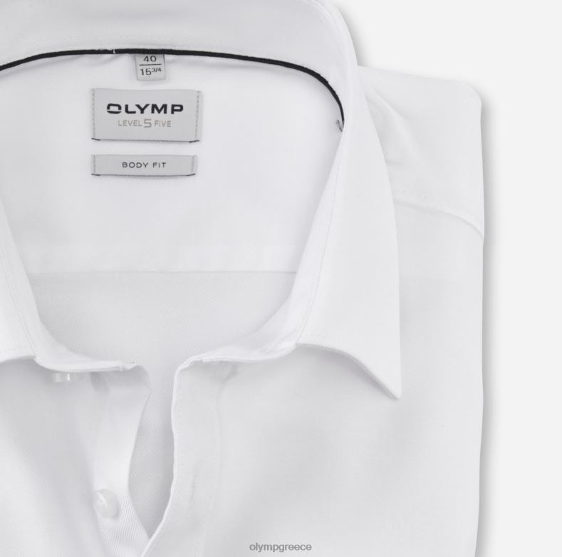 OLYMP Επίπεδο πέντε, επαγγελματικό πουκάμισο, μακρυμάνικο έξτρα μακρύ, new york kent, λευκό H240R857 είδη ένδυσης