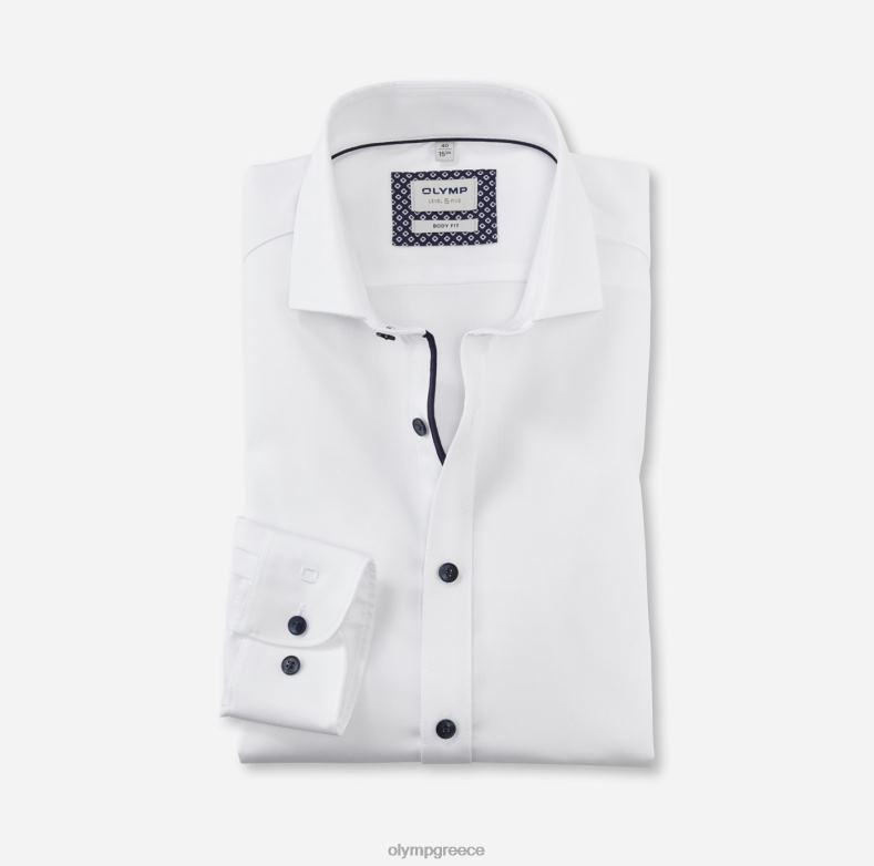 OLYMP Επίπεδο πέντε εφαρμογή, επαγγελματικό πουκάμισο, royal kent, λευκό H240R477 είδη ένδυσης