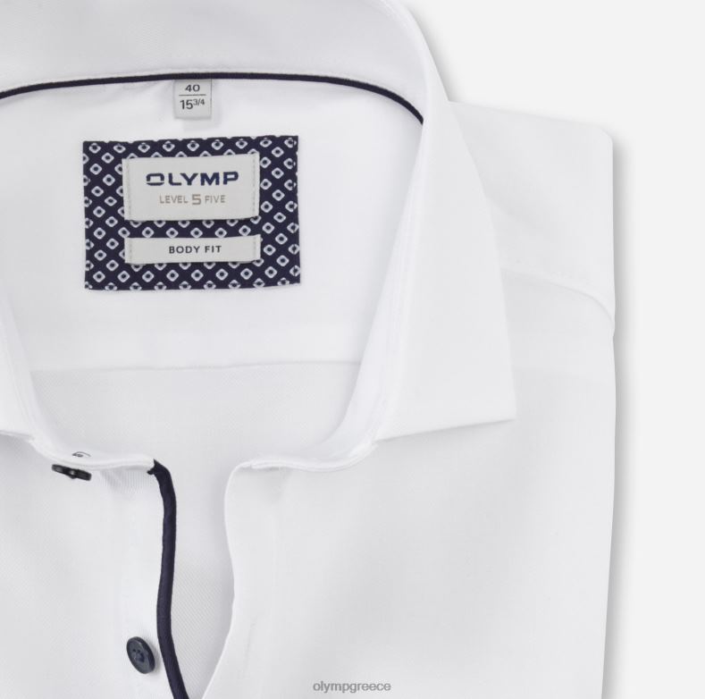 OLYMP Επίπεδο πέντε εφαρμογή, επαγγελματικό πουκάμισο, royal kent, λευκό H240R477 είδη ένδυσης