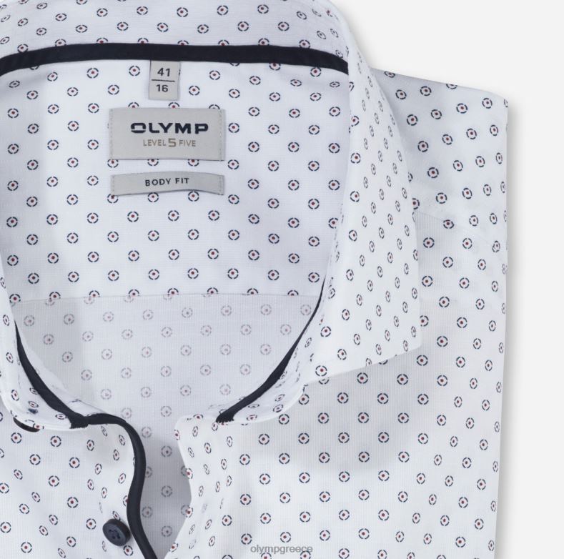 OLYMP Επίπεδο πέντε, επαγγελματικό πουκάμισο, royal kent, κόκκινο H240R524 είδη ένδυσης