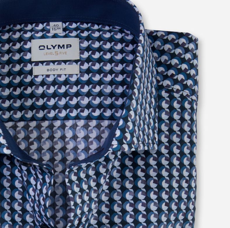 OLYMP Επίπεδο πέντε εφαρμογή σώματος, επαγγελματικό πουκάμισο, royal kent, marine H240R485 είδη ένδυσης