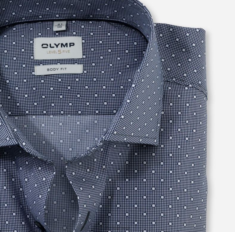 OLYMP Επίπεδο πέντε εφαρμογή σώματος, επαγγελματικό πουκάμισο, royal kent, marine H240R498 είδη ένδυσης