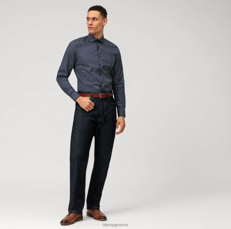 OLYMP Επίπεδο πέντε εφαρμογή σώματος, επαγγελματικό πουκάμισο, royal kent, marine H240R636 είδη ένδυσης