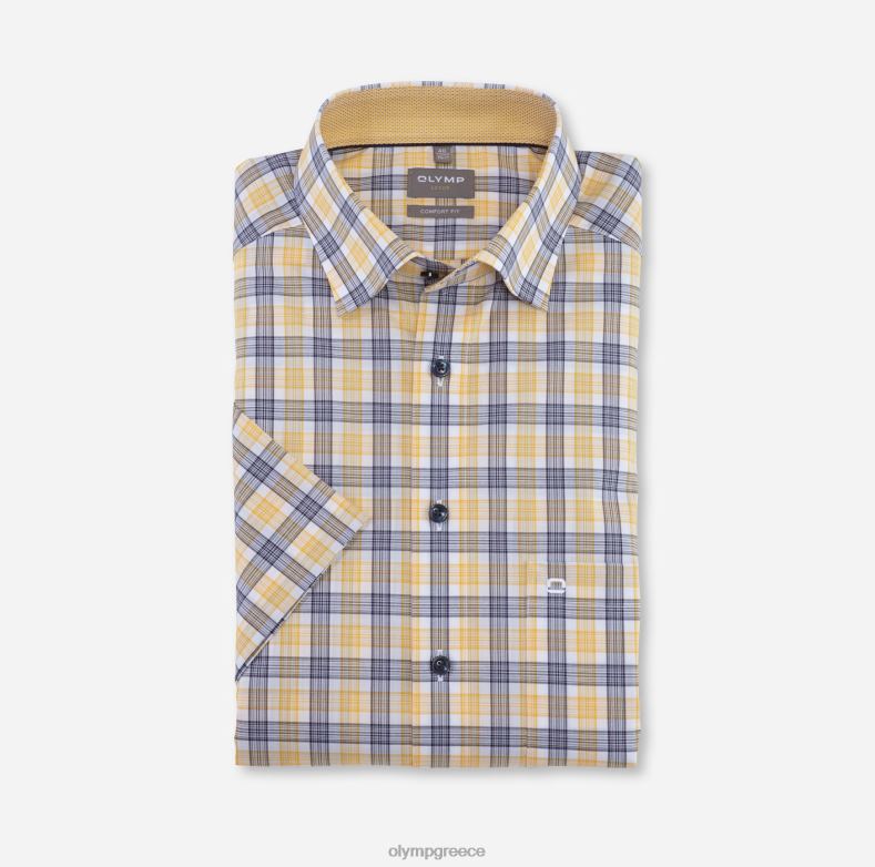 OLYMP Luxor comfort fit, επαγγελματικό πουκάμισο, κάτω από το κουμπί, κίτρινο H240R1520 είδη ένδυσης