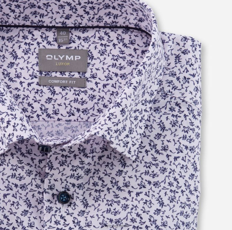 OLYMP Luxor comfort fit, επαγγελματικό πουκάμισο, κάτω από τα κουμπιά, τριαντάφυλλο H240R1529 είδη ένδυσης