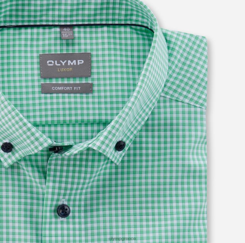 OLYMP Luxor comfort fit, επαγγελματικό πουκάμισο, με κουμπιά, ανοιχτό πράσινο H240R1535 είδη ένδυσης