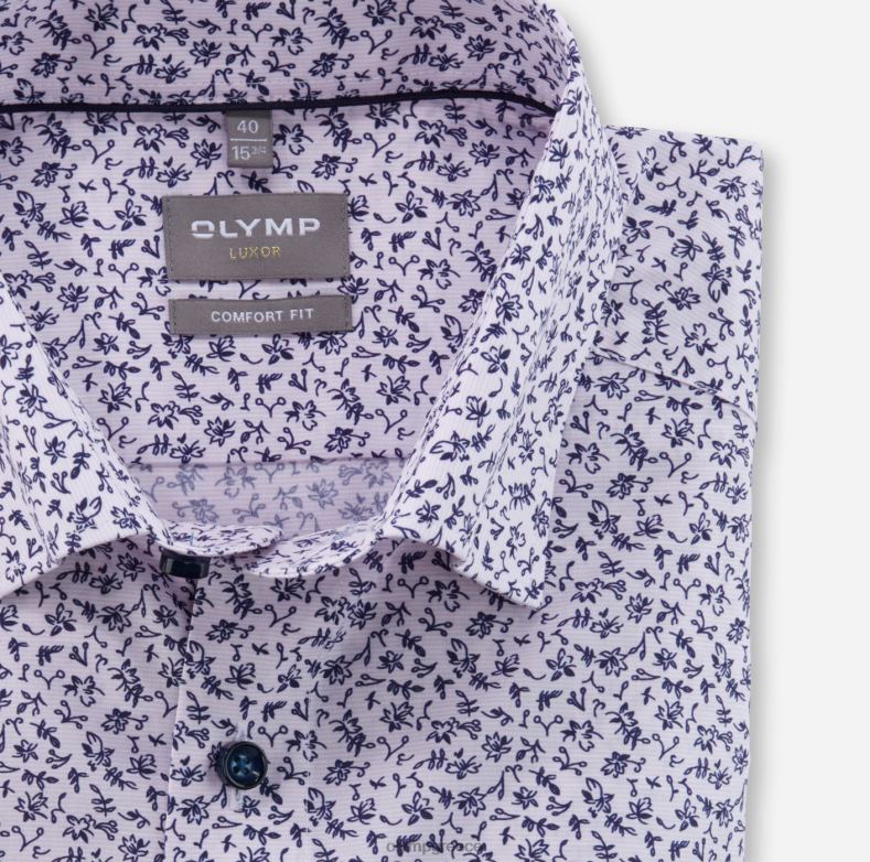 OLYMP Luxor comfort fit, επαγγελματικό πουκάμισο, κάτω από τα κουμπιά, τριαντάφυλλο H240R1582 είδη ένδυσης