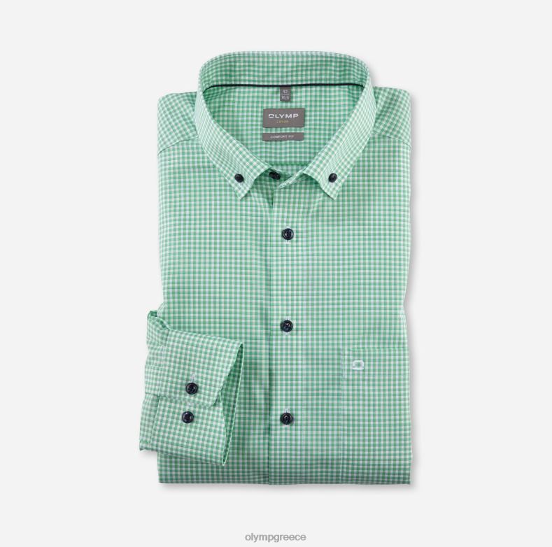 OLYMP Luxor comfort fit, επαγγελματικό πουκάμισο, με κουμπιά, ανοιχτό πράσινο H240R1601 είδη ένδυσης