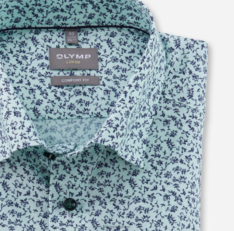 OLYMP Luxor comfort fit, επαγγελματικό πουκάμισο, κάτω από τα κουμπιά, ανοιχτό πράσινο H240R1619 είδη ένδυσης